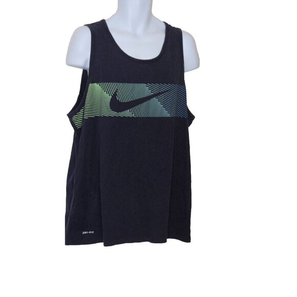 Nike Men's Dri-Fit tee Swoosh Logo Sleeveless top blue size XXL - Picture 3 of 6